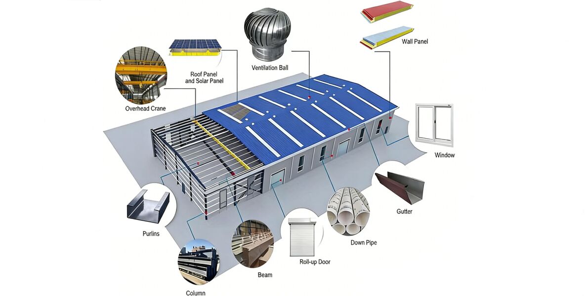 プレハブの鋼鉄倉庫