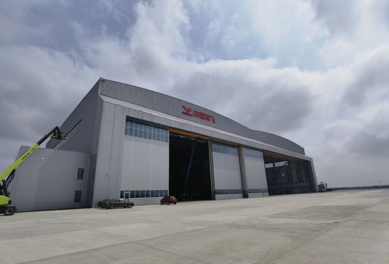 トリス型鉄鋼ハンガー 建造物 航空機 貯蔵施設 屋根 パーリン システム 大型カスタム ドア 開口 プリファブリック 鉄鋼部品