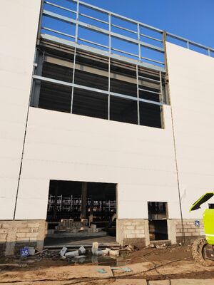 Industrial steel frame building bolt connection structure customized size for factory workshop cargo warehouse and processing‑zone construction