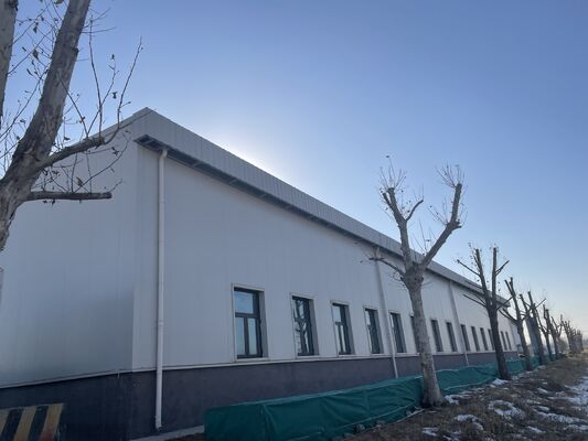 高強度 H ビーム鋼構造ワークショップ耐火パネル オプションを備えたプレハブ産業金属建物
